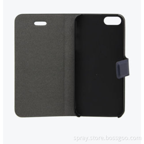 Slim leather sleeve wallet design for iPhone 5S, soft TPU holder inside with stand function